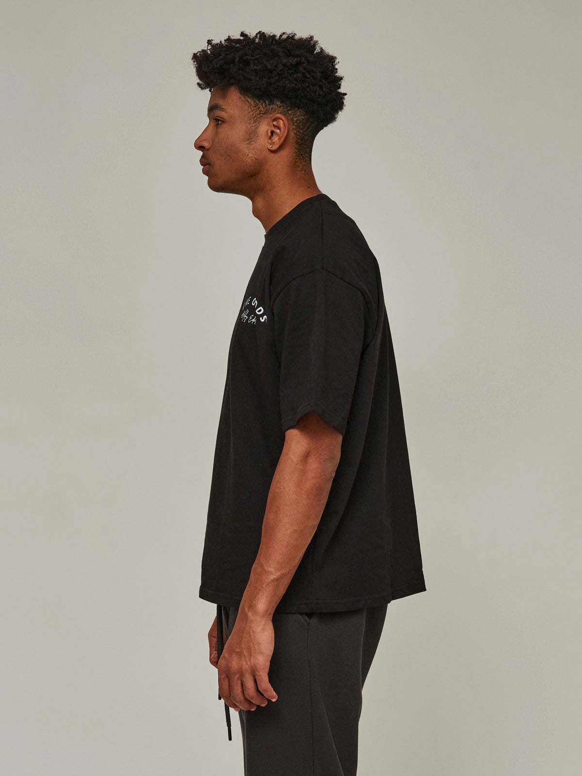 Charcoal Black Holiday Edition Loose T-Shirt/ LMTD Edition