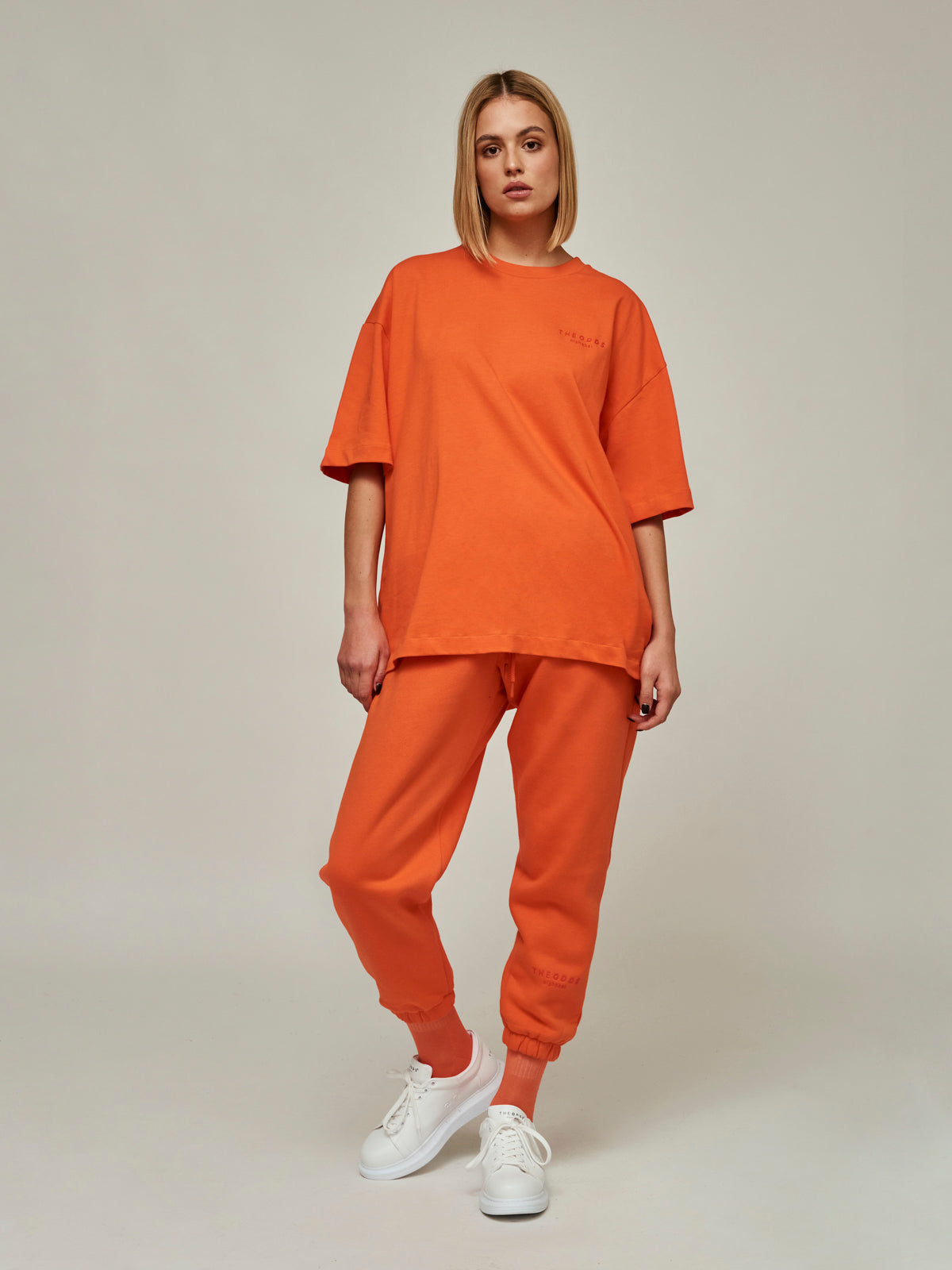 Loose T-Shirt Odd Orange/ alphabet