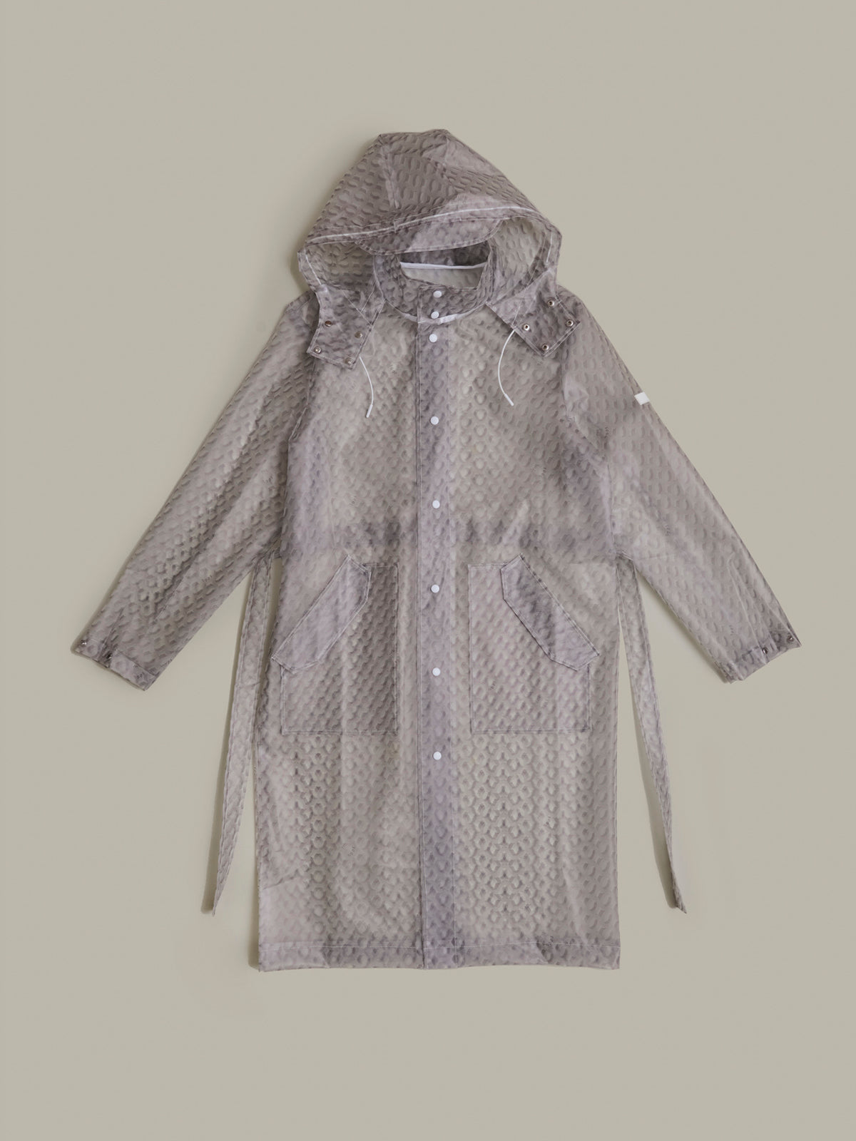 Print Marble White-Grey Raincoat/ LMTD edition
